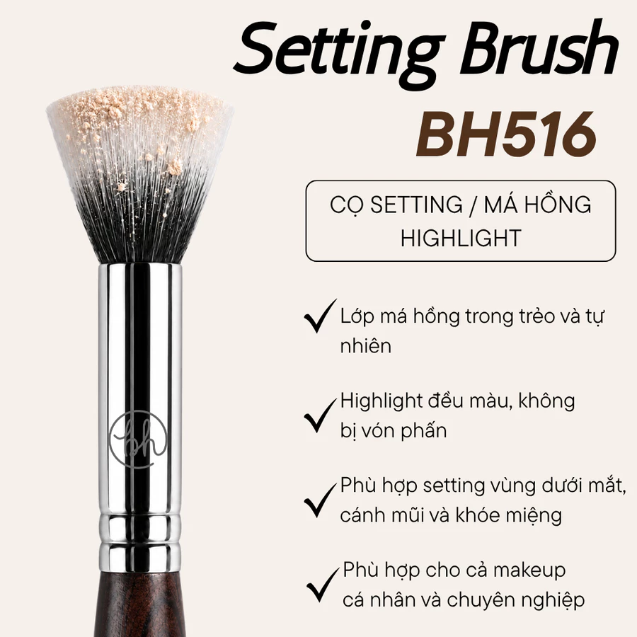 Cọ Phủ Phấn Chi Tiết BH Cosmetics Setting Brush BH516